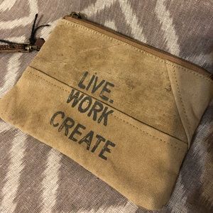 Mona b up-cycled clutch